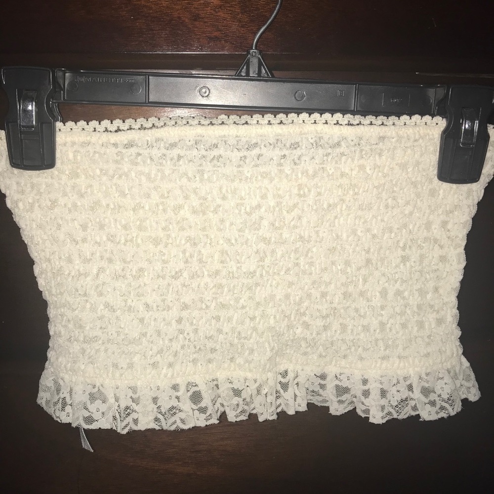 NWT Free People Ivory Callie Smocked Banteau  Top - Picture 5 of 7